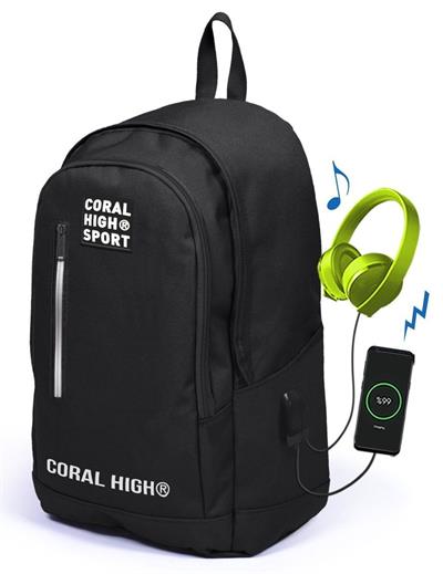 Coral High Sport Siyah Okul ve Günlük Sırt Çantası