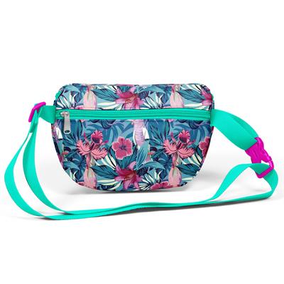 Coral High Su Yeşili Çiçek Desenli Bel Çantası - Çocuk, Genç, Yetişkin