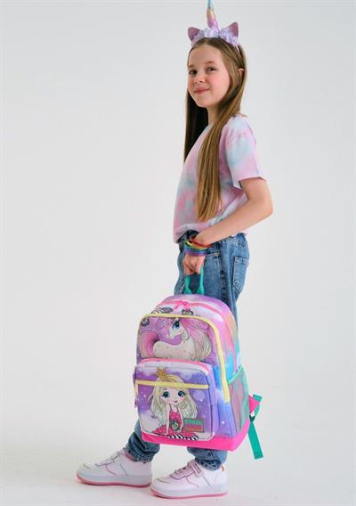 Coral High Su Yeşili Unicorn Okul Sırt ve Beslenme Çantası Seti - Kız Çocuk