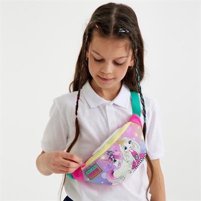 Coral High Su Yeşili Unicorn USB Soketli Okul Çanta Seti ve Bel Çantası - Kız Çocuk