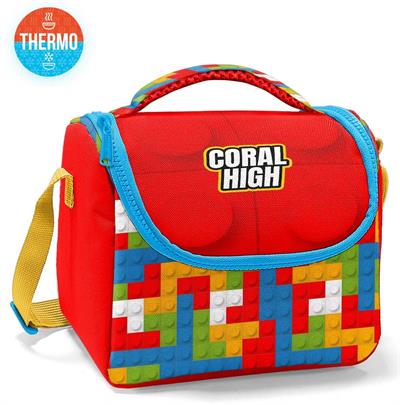 Coral High Thermo Beslenme Çantası - Erkek Çocuk, Kırmızı Yapı Blokları 11791