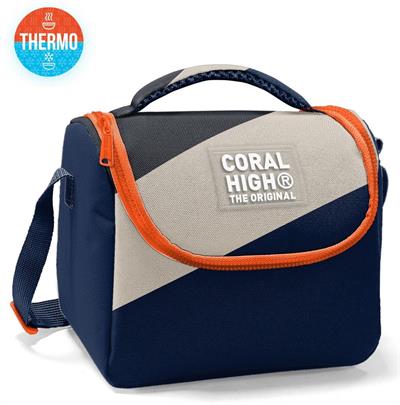 Coral High Thermo Beslenme Çantası - Erkek Çocuk, Lacivert Bej Renkli Çizgili 22793