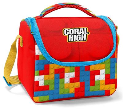 Coral High Thermo Beslenme Çantası - Erkek Çocuk, Kırmızı Yapı Blokları 11791