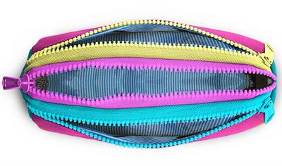 Coral High Turkuaz Pembe Renk Geçişli Kız Çocuk Üç Gözlü Okul Kalem Çantası 22086