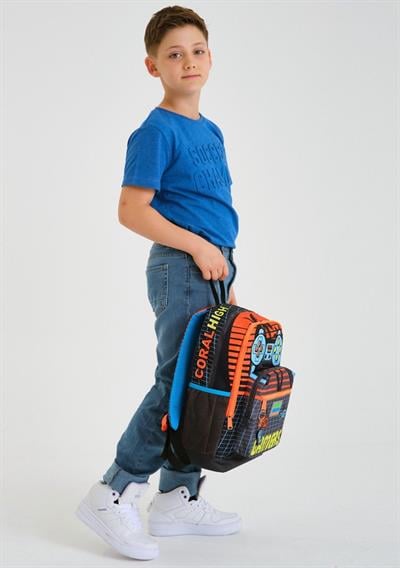 Coral High Turuncu Gamers Üçlü İlkokul Okul Çanta Seti - Erkek Çocuk