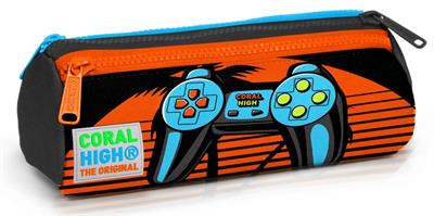 Coral High Turuncu Gamers Üçlü Okul Çantası ve Bel Çantası Seti