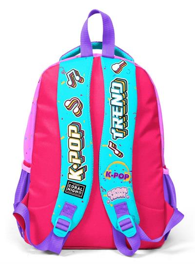 Coral High Üç Gözlü Kız Çocuk Pembe Turkuaz Dondurmalı Kız İlkokul ve Ortaokul Sırt Çantası