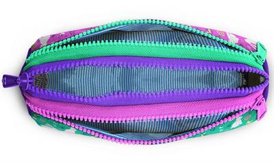 Coral High Üç Gözlü Kız Çocuk Yeşil/Pembe Bisikletli Kız Baskılı Kalem Çantası 22147