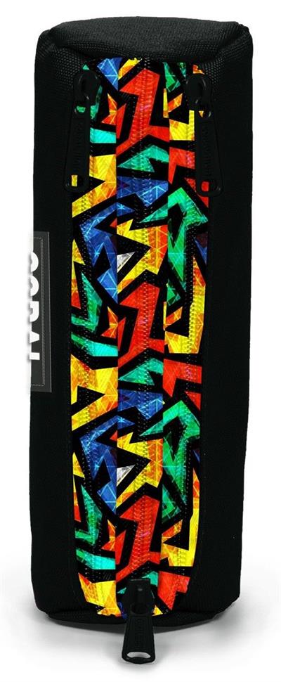 Coral High Üç Gözlü Okul Kalem Çantası - Kız Çocuk - Siyah Çok Renkli - 11162