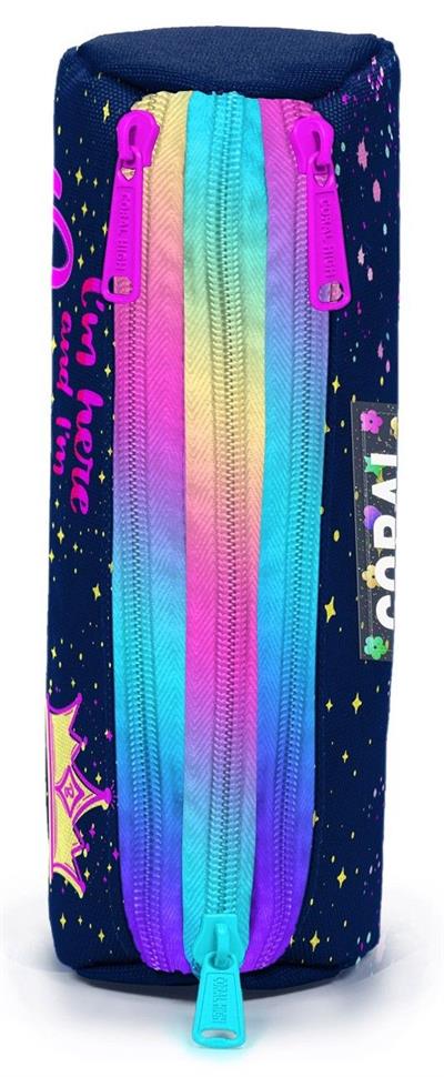 Coral High Üç Gözlü Okul Kalem Çantası - Kız Çocuk - Mor Pembe - 11163