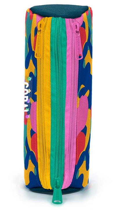 Coral High Unisex Renkli Kamuflaj Desenli Üç Gözlü Okul Kalem Çantası 31032