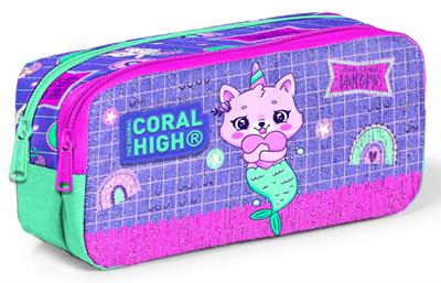 Coral High Yeşil Mavi Unicorn Kız Çocuk Beslenme Çantası Seti