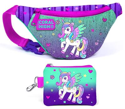 Coral High Yeşil Mor Pegasus Beşli Okul ve Günlük Çanta Seti - Kız Çocuk