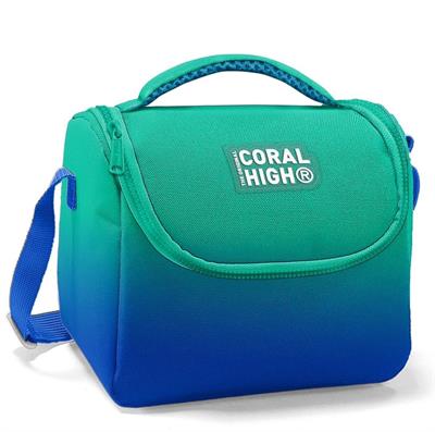 Coral High Yeşil Saks Renk Geçişli Isı Yalıtımlı Beslenme Çantası - Erkek Çocuk