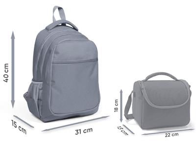 Coral HighKız Çocuklar İçin Üç Gözlü Çok Renkli Renk Geçişli Gradyan Okul Sırt Çantası ve Termal Beslenme Çantası