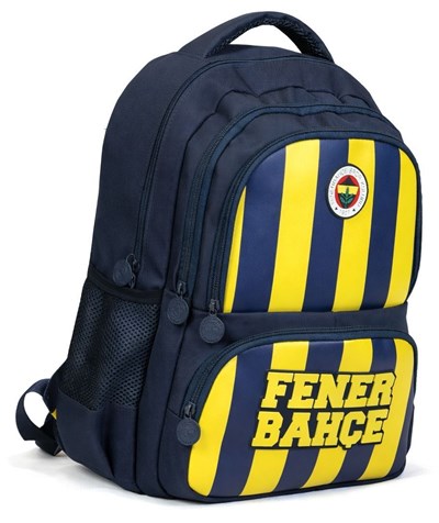 Fenerbahçe Dört Bölmeli Erkek Çocuk Fenerbahçe Yazılı Mavi - Sarı Okul Sırt Çantası - 70013