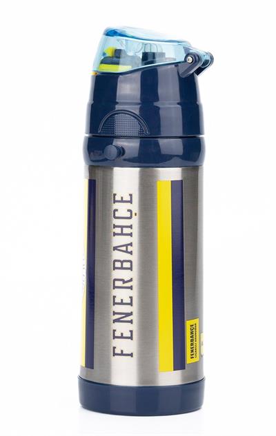 Fenerbahçe Efsane Çubuklu 425 ml Pipetli Çelik Matara/Termos