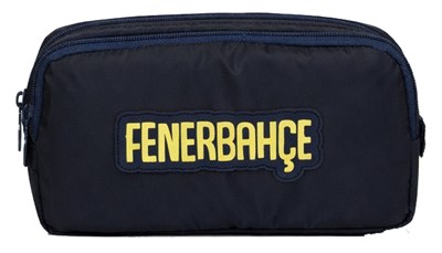 Fenerbahçe İki Gözlü Erkek Çocuk Fenerbahçe Amblemli Siyah - Lacivert Okul Kalem Çantası/Kalemlik - 26742