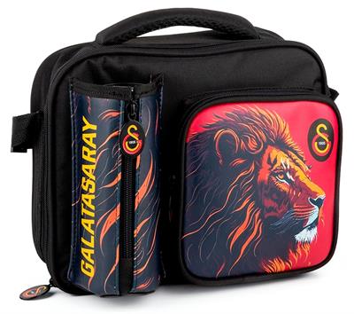Galatasaray Aslan Baskılı Erkek Çocuk Suni Deri Beslenme Çantası - ME25562 - Matara Cepli