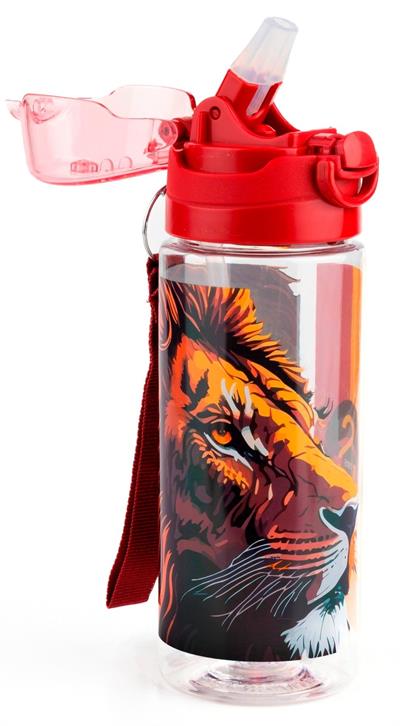 Galatasaray Leon Baskılı 500 mllik Okul ve Günlük Matara/Suluk - Pipetli - 25570