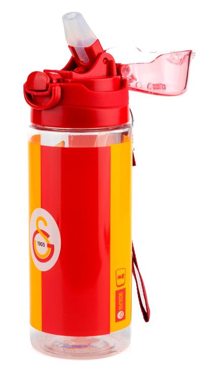 Galatasaray Sarı Kırmızı Baskılı 500 ml Pipetli Okul ve Günlük Matara/Suluk - 25571