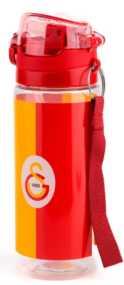 Galatasaray Sarı Kırmızı Baskılı 500 ml Pipetli Okul ve Günlük Matara/Suluk - 25571