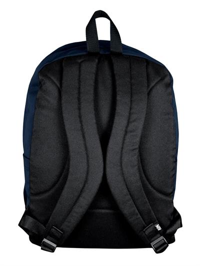 Jacbag Campus-Deri Tabanlı Üç Bölmeli Lacivert Sırt Çantası (Okul, Günlük, Seyahat)