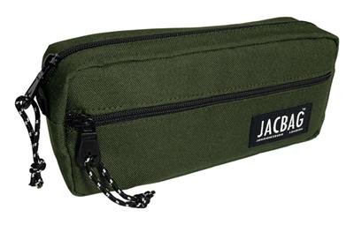 Jacbag Çift Fermuarlı Haki Yeşil Erkek Çocuk Kalem Kutusu