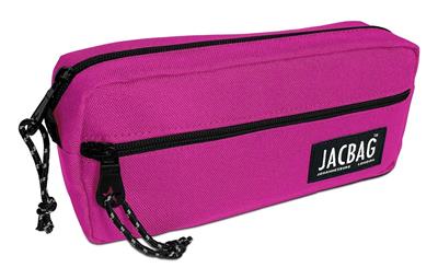 Jacbag Çift Fermuarlı Pembe Kız Çocuk Kalem Kutusu