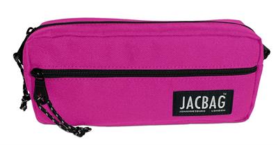 Jacbag Çift Fermuarlı Pembe Kız Çocuk Kalem Kutusu