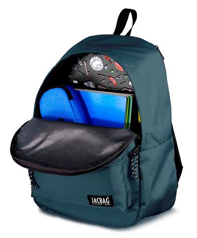 Jacbag Classic İki Bölmeli Gri Okul Günlük Seyahat Sırt Çantası