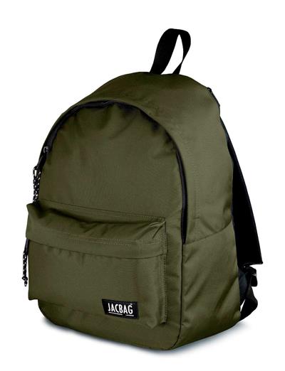 Jacbag Classic İki Bölmeli Haki Okul Günlük Seyahat Sırt Çantası