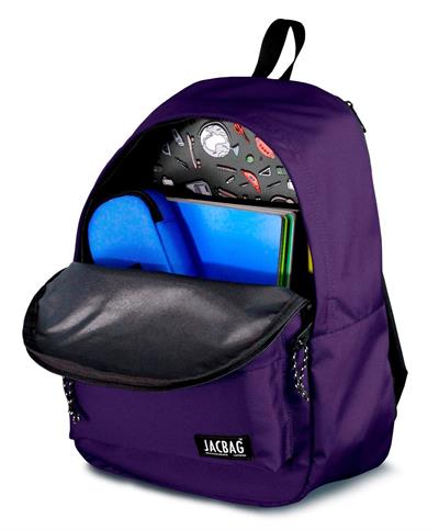 Jacbag Classic İki Bölmeli Mor Okul Günlük Seyahat Sırt Çantası