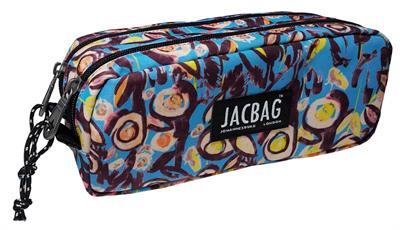 Jacbag Pastel Çiçekli İki Gözlü Okul Kalem Çantası - Kız Çocuk