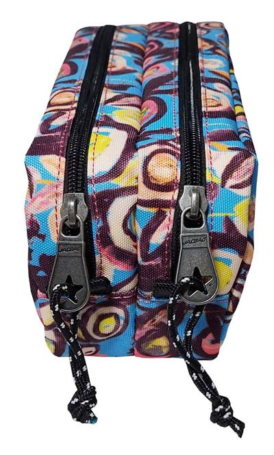 Jacbag Pastel Çiçekli İki Gözlü Okul Kalem Çantası - Kız Çocuk