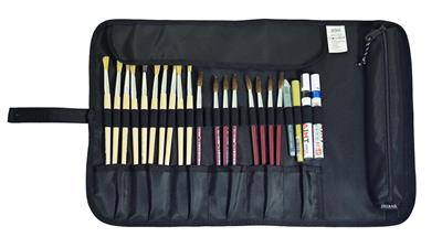 Jacbag Siyah Sanatsal Rulo Boya Fırça ve Kalem Çantası