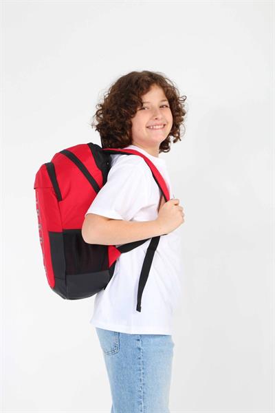 Jordan Air Boston Kırmızı Renk Laptop Bölmeli Okul ve Günlük Sırt Çantası - Q3115