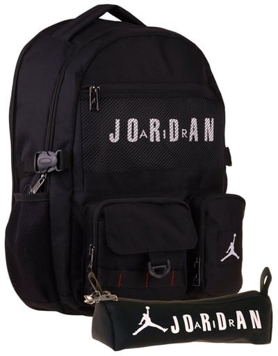 Jordan Air Brooklyn Black Siyah İkili Sırt Çantası ve Kalemlik Seti - Erkek Çocuk - SETJA-Q3180C