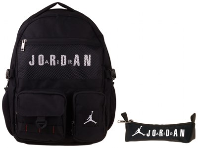 Jordan Air Brooklyn Black Siyah İkili Sırt Çantası ve Kalemlik Seti - Erkek Çocuk - SETJA-Q3180C