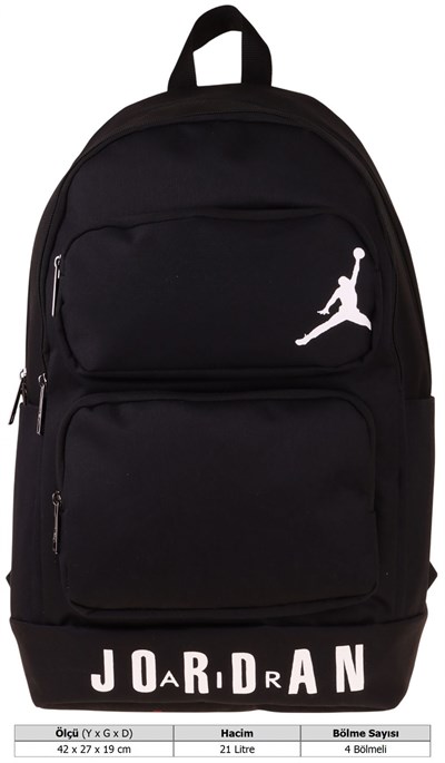 Jordan Air Cleveland Black Siyah Erkek Çocuk Okul ve Günlük Sırt Çantası - Q3168
