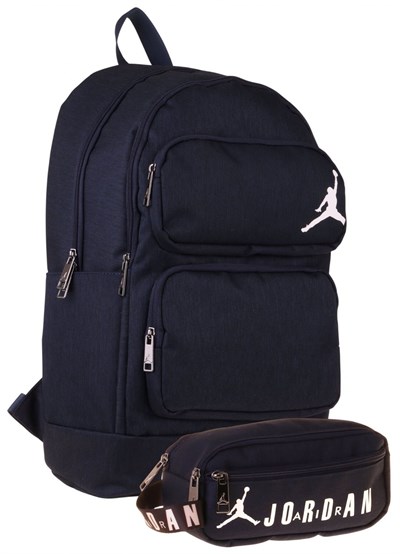Jordan Air Cleveland Navy Blue Lacivert İkili Sırt Çantası ve Kalemlik Seti - Erkek Çocuk - SETJA-Q3172C