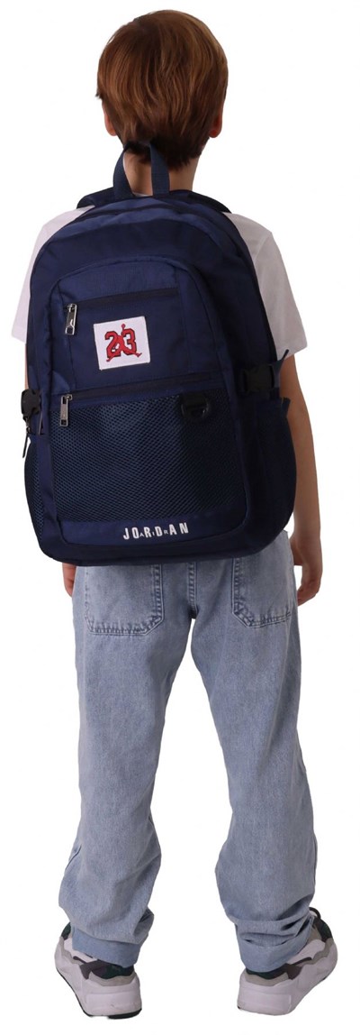 Jordan Air Dört Bölmeli Houston Navy Blue Lacivert Erkek Çocuk Okul Günlük ve Seyahat Sırt Çantası - Q3178
