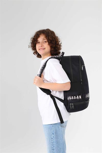 Jordan Air Georgia Siyah, Erkek Çocuk, Dört Bölmeli Okul ve Günlük Sırt Çantası - Q3149