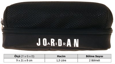 Jordan Air Houston Black Erkek Çocuk Sİyah Üç Gözlü Kalemlik/Kalem Çantası - Q3175