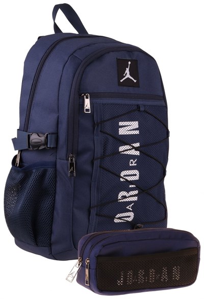 Jordan Air New York Navy Blue Lacivert İkili Sırt Çantası ve Kalemlik Seti - Erkek Çocuk - SETJA-Q3166C