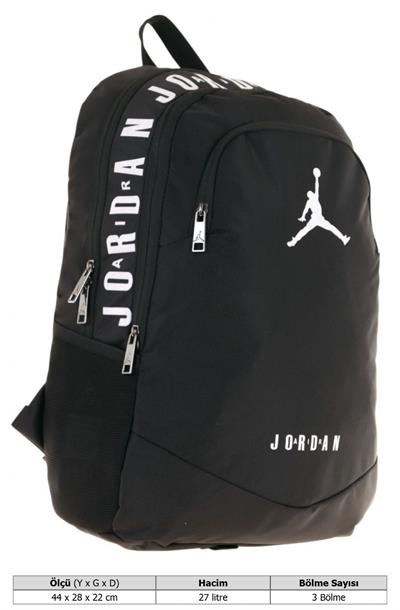 Jordan Air Oklahama Okul ve Günlük Sırt Çantası - Siyah - Q3091