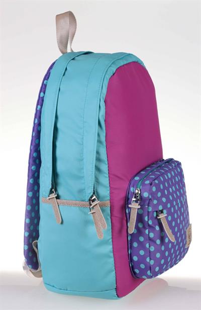 Kaukko 3 Colors Puantiyeli Okul ve Günlük Sırt Çantası