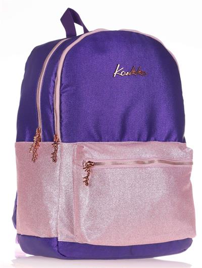 Kaukko Amazing Üç Gözlü Kız  Simli Mor Okul Sırt Çantası - Ortaokul, Lise