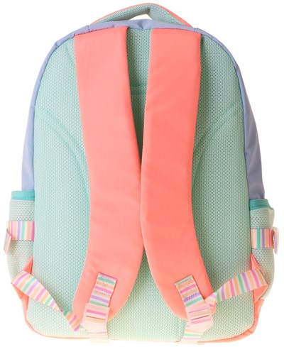 Kaukko Beş Gözlü Mesh Salmon Kız Çocuk Pembe - Yeşil Okul ve Günlük Sırt Çantası - K1853