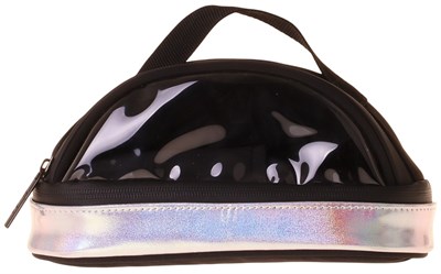 Kaukko Black Silver Parlak Kumaş Detaylı (Siyah - Gümüş) Kız Çocuk Kalem Çantası/Kalemlik - K1856